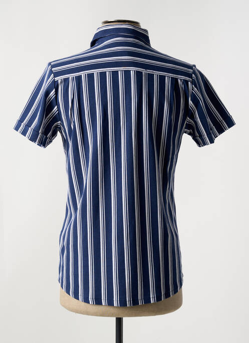 Chemise manches courtes bleu DELAHAYE pour homme