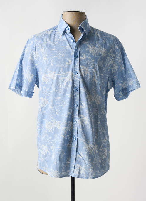 Chemise manches courtes bleu IZAC pour homme