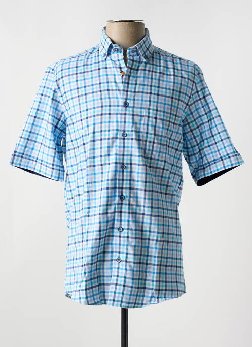 Chemise manches courtes bleu REDMOND pour homme