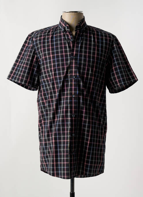 Chemise manches courtes noir REDMOND pour homme