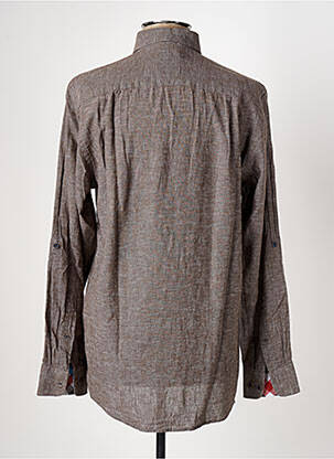 Chemise manches longues manches longues marron REDMOND homme