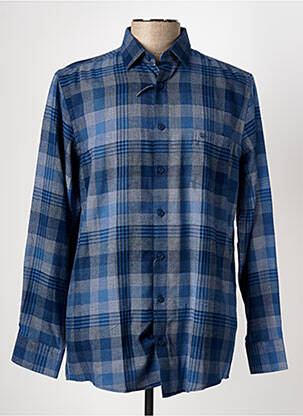 Chemise manches longues manches longues bleu REDMOND homme