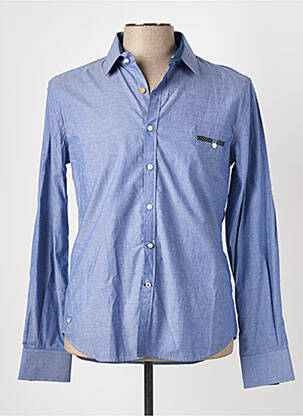 Chemise manches longues manches longues bleu IDOLS MAGAZINES homme