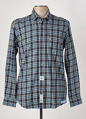 Chemise manches longues poches bleu ARISTOW homme