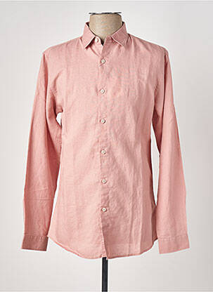 Chemise manches longues rose YVES ENZO pour homme