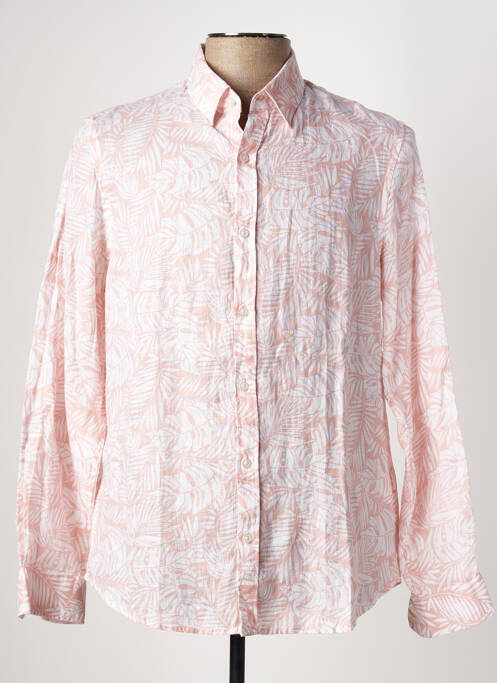 Chemise manches longues manches longues orange IZAC homme