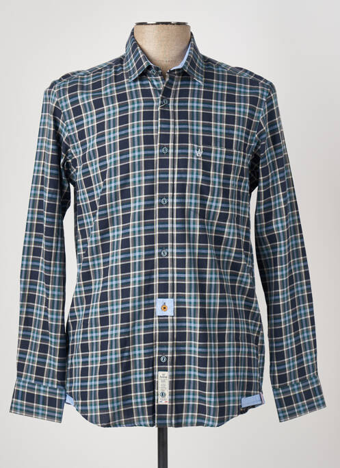 Chemise manches longues poches bleu ARISTOW homme