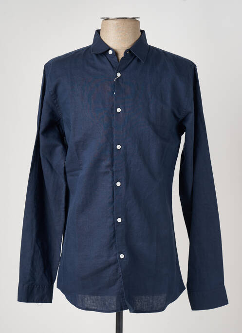 Chemise manches longues manches longues bleu IDOLS MAGAZINES homme
