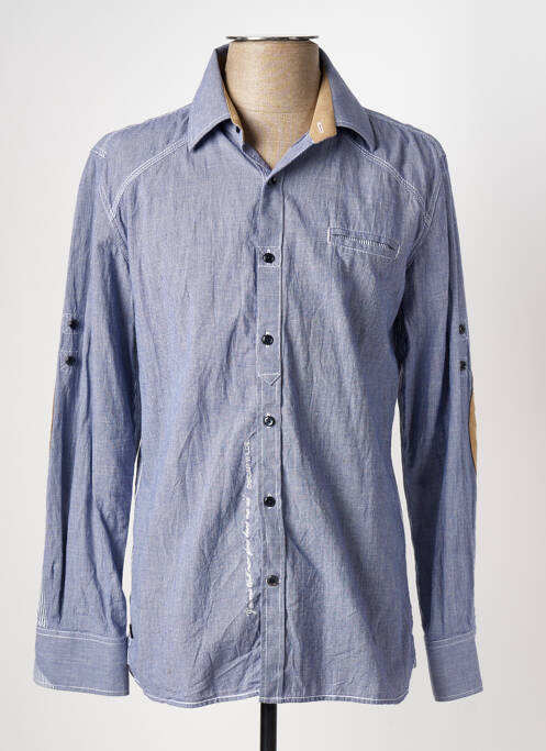 Chemise manches longues bleu IDOLS MAGAZINES pour homme
