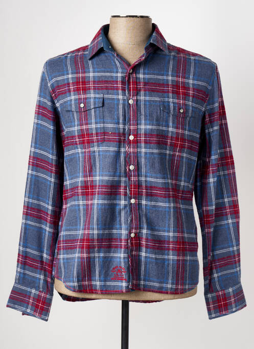 Chemise manches longues bleu IDOLS MAGAZINES pour homme