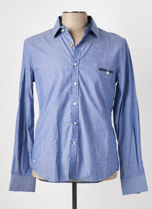 Chemise manches longues bleu IDOLS MAGAZINES pour homme