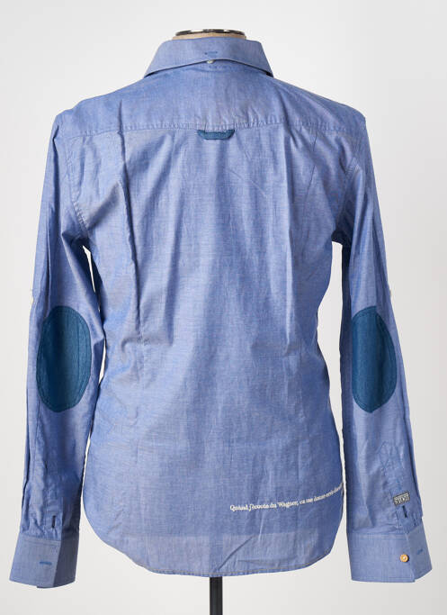 Chemise manches longues bleu IDOLS MAGAZINES pour homme