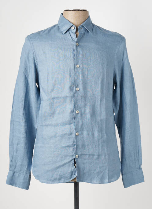 Chemise manches longues bleu IZAC pour homme