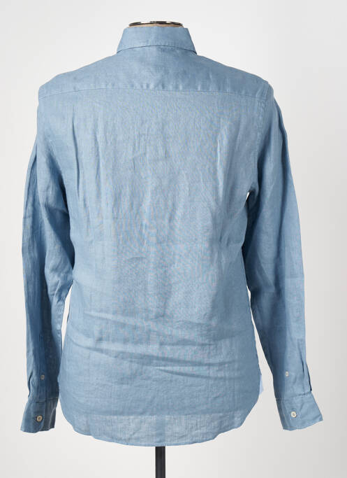 Chemise manches longues bleu IZAC pour homme