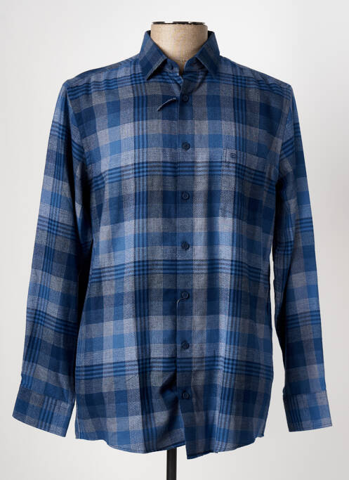 Chemise manches longues bleu REDMOND pour homme