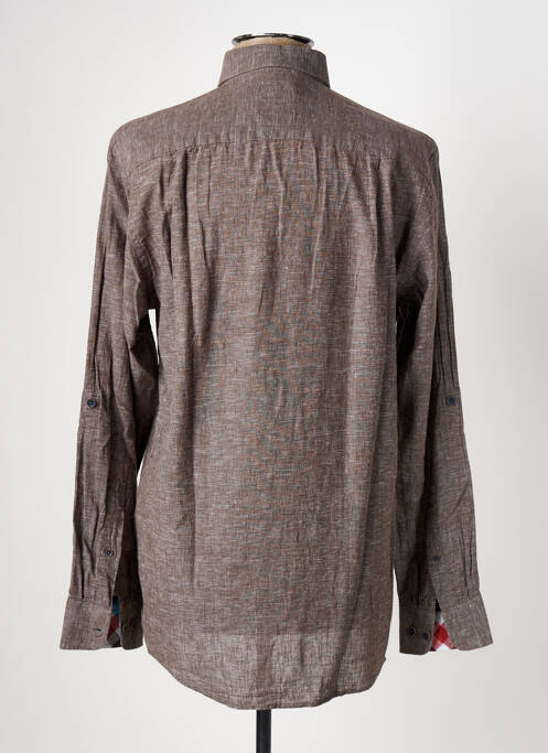 Chemise manches longues marron REDMOND pour homme