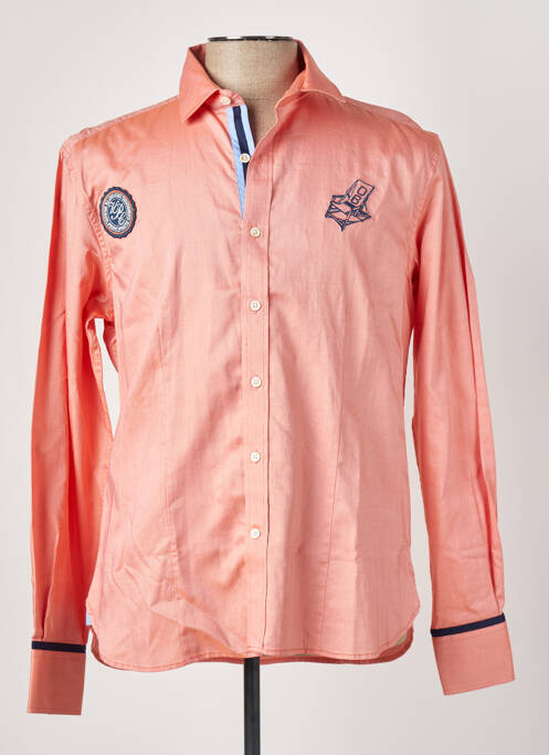 Chemise manches longues orange VESTIAIRES PRINCIPAUTE CANNOISE pour homme