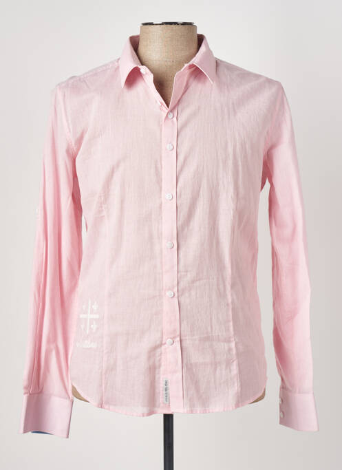 Chemise manches longues rose IDOLS MAGAZINES pour homme