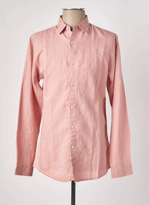 Chemise manches longues rose YVES ENZO pour homme