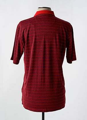 Polo imprimé rayures manches courtes rouge REDMOND homme