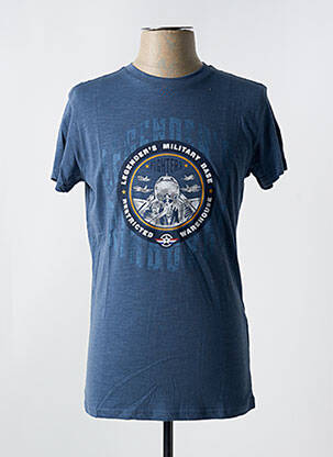 T-shirt coupe cintrée manches courtes bleu LEGENDER'S homme