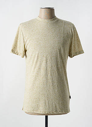 T-shirt tissage chiné manches courtes vert IZAC homme