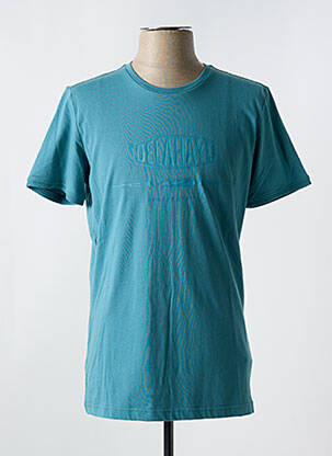 T-shirt coupe cintrée manches courtes bleu DELAHAYE homme