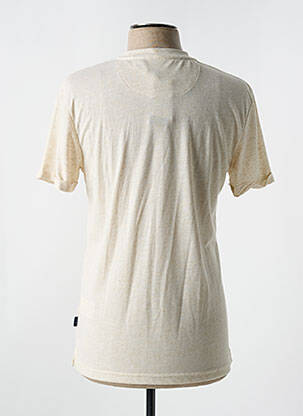 T-shirt tissage chiné manches courtes beige IZAC homme