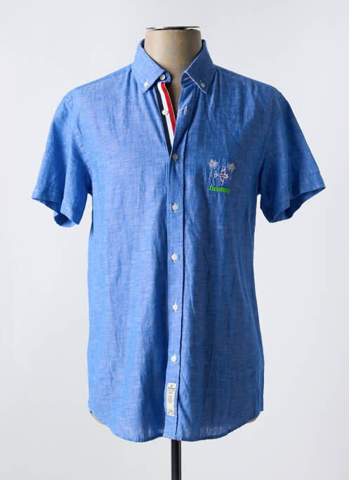 Chemise manches courtes bleu ARISTOW pour homme