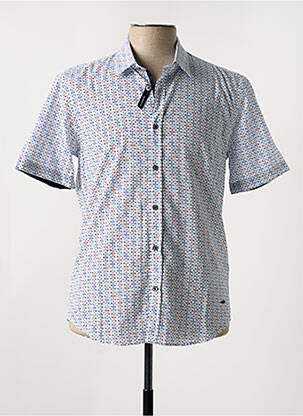 Chemise manches courtes imprimé fantaisie blanc DELAHAYE homme