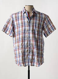 Chemise manches courtes poches bleu YVES ENZO homme