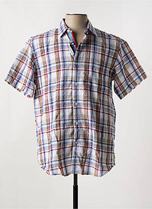 Chemise manches courtes poches bleu YVES ENZO homme