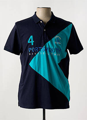 Polo stretch manches courtes bleu ARISTOW homme