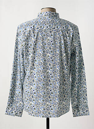 Chemise manches longues manches longues bleu NUMEROLOGIE homme