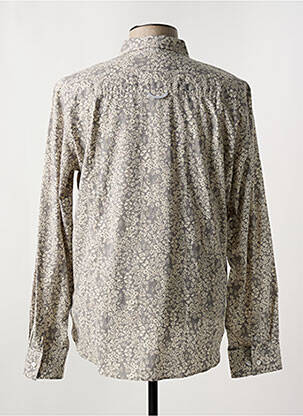 Chemise manches longues imprimé fleurs gris NUMEROLOGIE homme