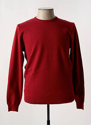 Pull stretch manches longues rouge TONY MORO homme