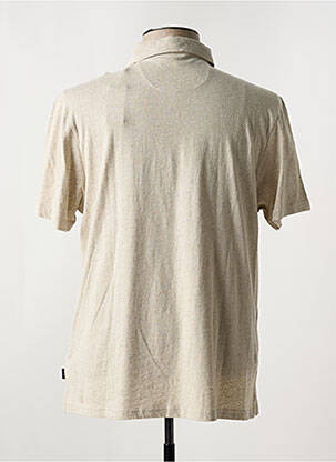 Polo stretch manches courtes beige IZAC homme