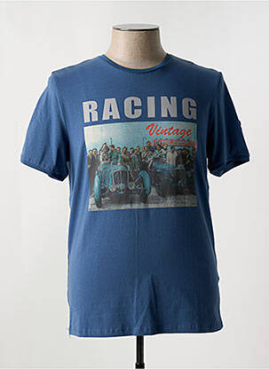 T-shirt coupe cintrée manches courtes bleu DELAHAYE homme