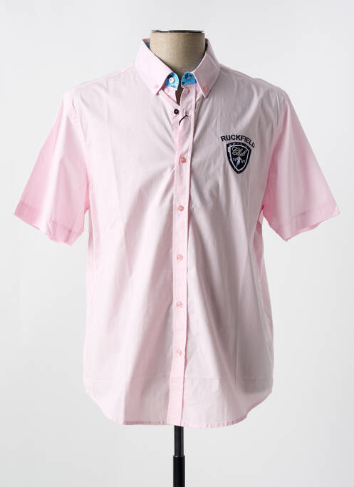 Chemise manches courtes rose RUCKFIELD pour homme