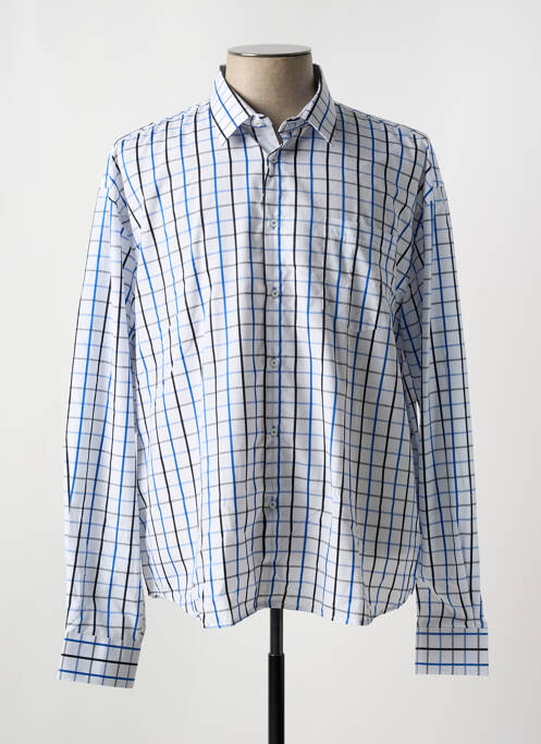 Chemise manches longues bleu YVES ENZO pour homme