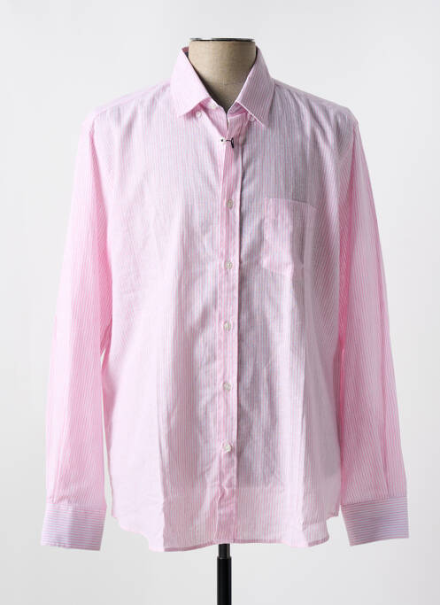 Chemise manches longues rose YACHT COLLECTION pour homme