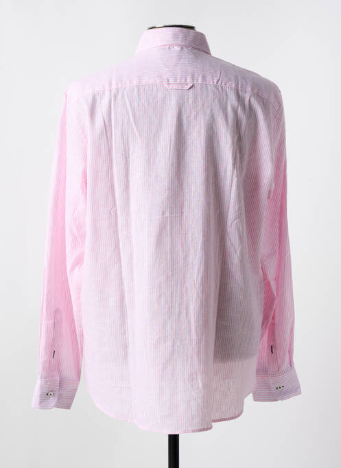 Chemise manches longues rose YACHT COLLECTION pour homme