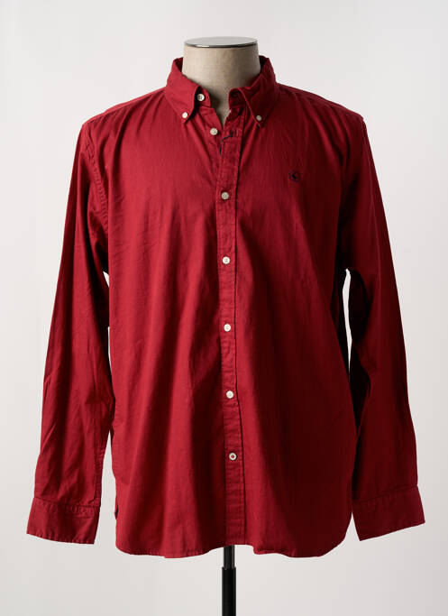 Chemise manches longues rouge EL GANSO pour homme