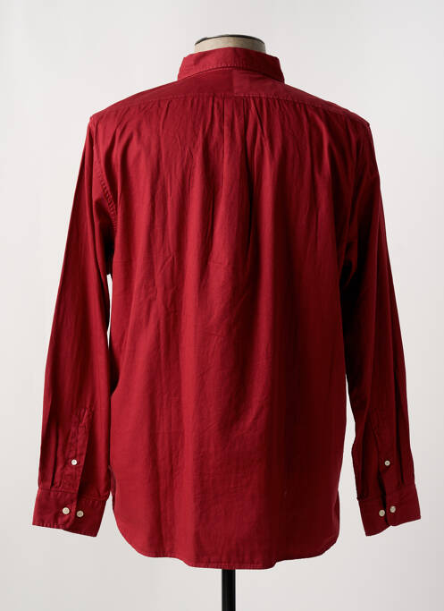 Chemise manches longues rouge EL GANSO pour homme