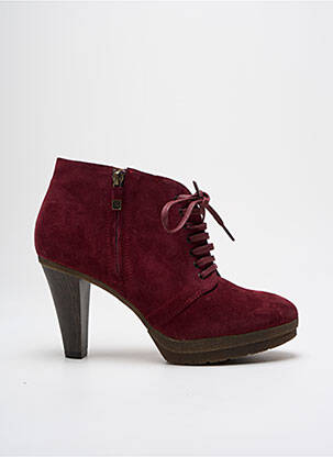 Bottines/boots tissage satiné talon plat jusqu'à 3cm violet GADEA femme