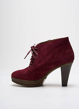 Bottines/boots tissage satiné talon plat jusqu'à 3cm violet GADEA femme