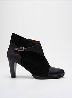Bottines/boots tissage satiné talon de 7 à 9cm noir HISPANITAS femme