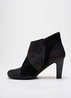 Bottines/boots tissage satiné talon de 7 à 9cm noir HISPANITAS femme