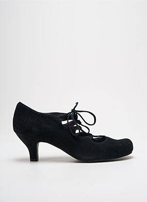 Escarpins nubuck talon de 4 à 6cm noir COULEUR POURPRE femme