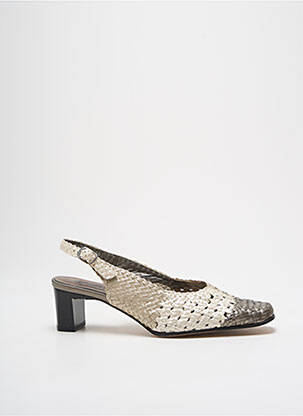 Sandales/nu pieds matière lisse talon de 4 à 6cm beige BERTIN femme
